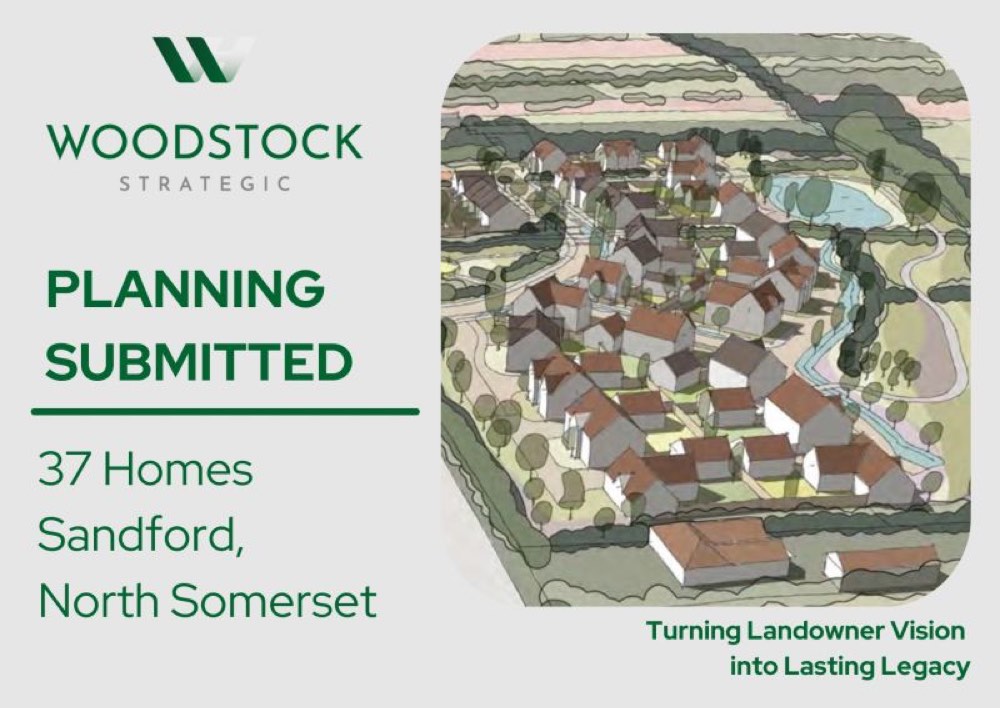 Planning submitted graphic for 37 new homes at Greenhill Road, Sandford, North Somerset